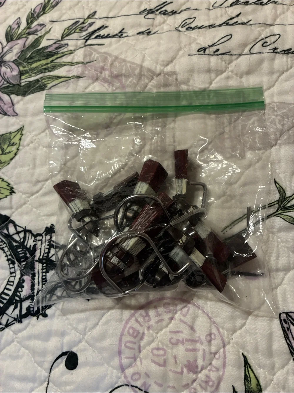 Decorative Red Lighthouse Shower Curtain Hooks - Set of 12